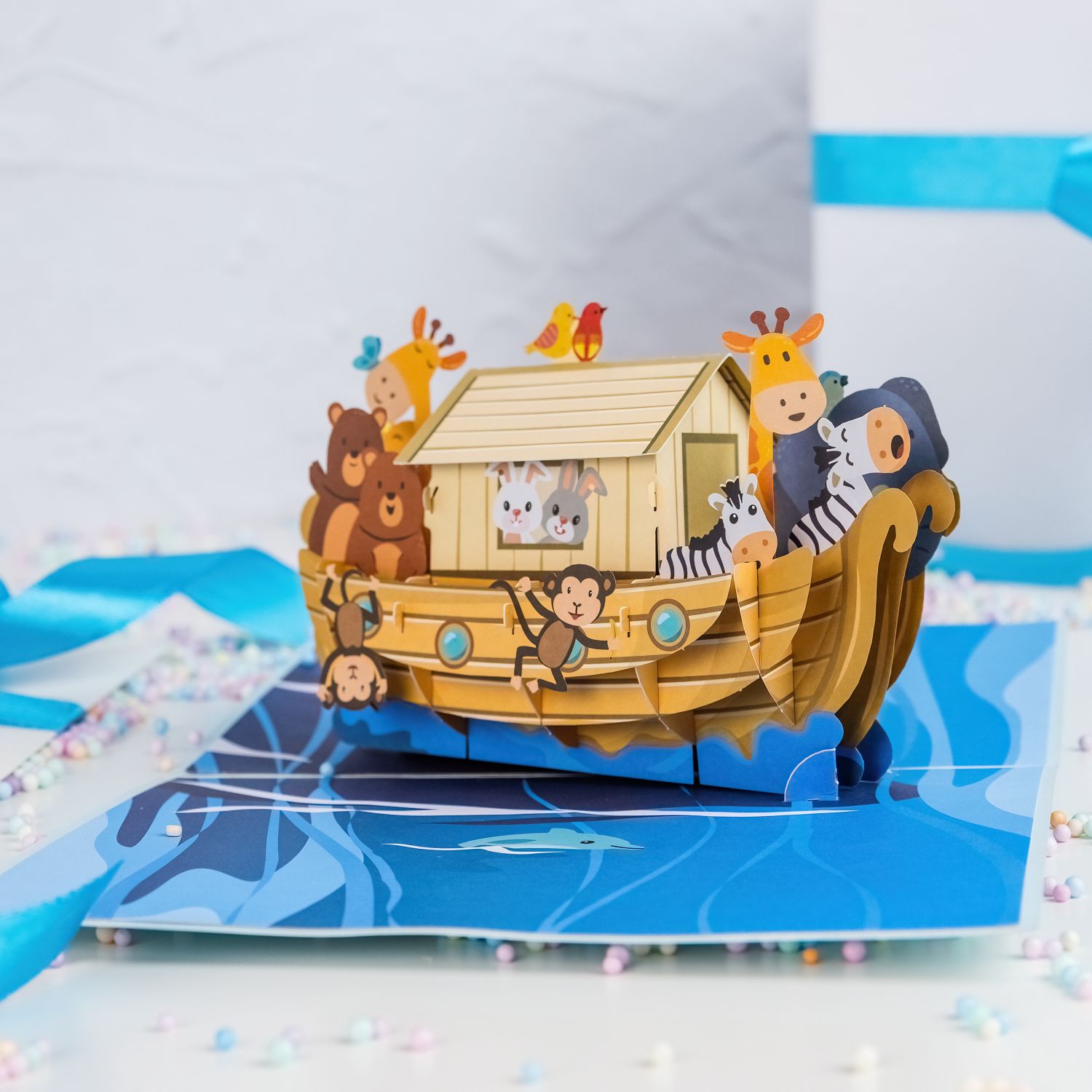 Noah's Ark Pop-Up Card Baptism