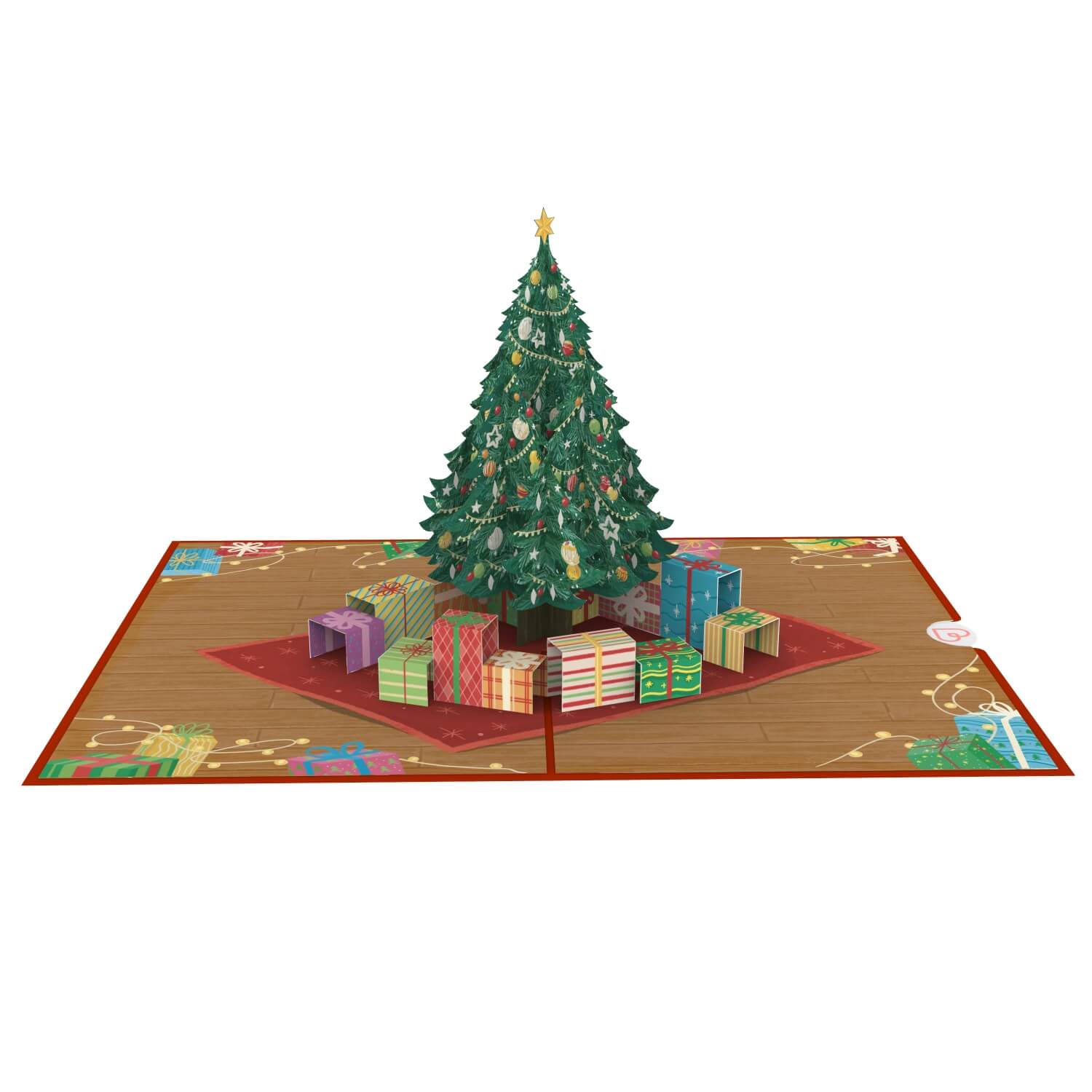 Christmas tree with gifts Pop-Up Card