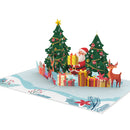 Santa Claus & Reindeer Pop-Up Card